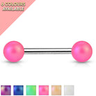 Cherry Diva Barbell 14 Gauge Matte Finish Surgical Steel Straight Barbell