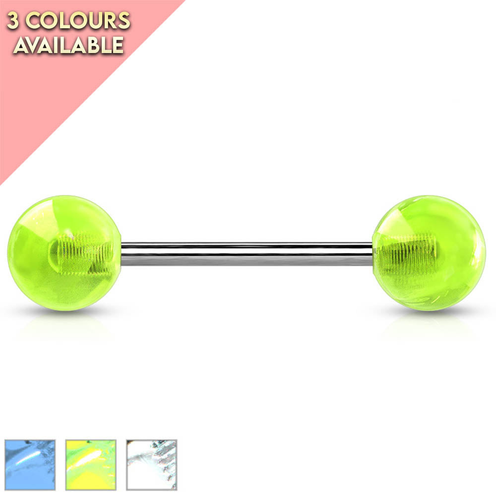 Cherry Diva Barbell 14 Gauge Titanium Glow In The Dark Barbell