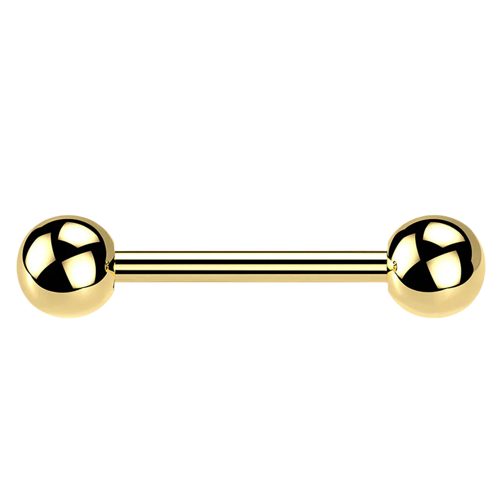 Cherry Diva Barbell 14 Gauge Titanium PVD Coated Straight Barbell - 16MM