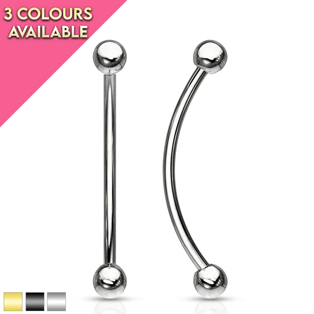 Stainless steel shop curved barbell