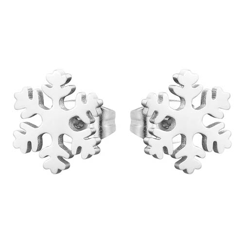 Cherry Diva Earrings 20 Gauge Hypoallergenic Snowflake Stud Earrings