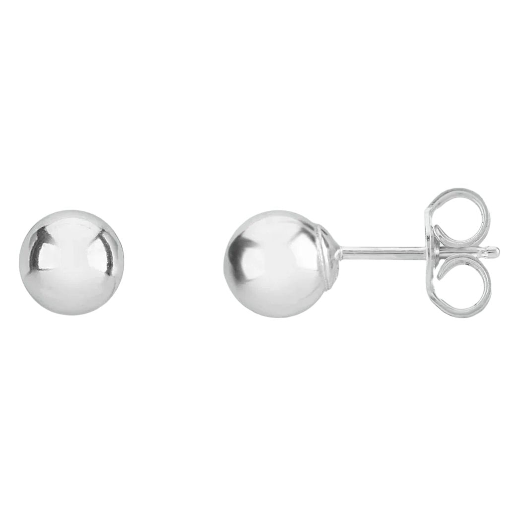 Cherry Diva Earrings 20 Gauge Stainless Steel Ball Stud Earrings - Silver