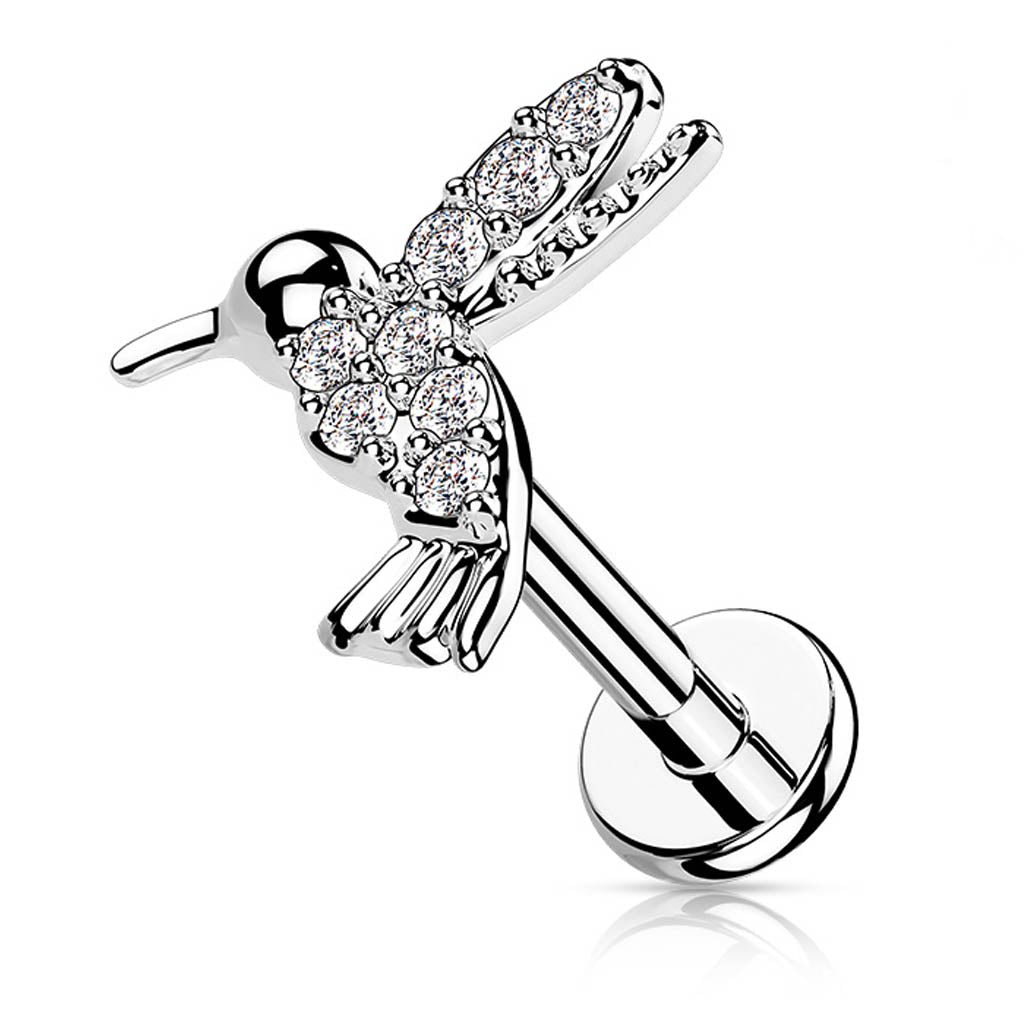 Cherry Diva Flat Back Stud 16 Gauge Flat Back Internally Threaded Hummingbird Stud