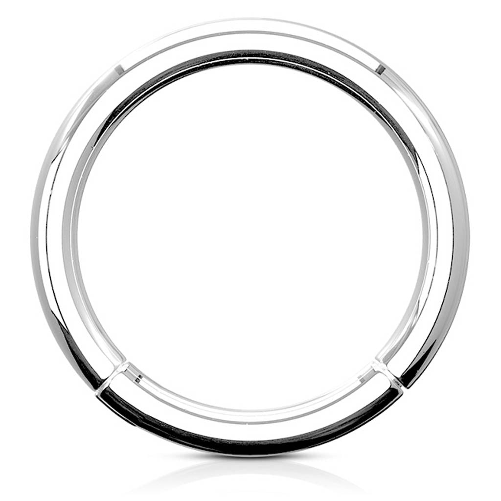 Cherry Diva Hinged Hoop Ring 20 Gauge Surgical Steel Hinged Hoop Ring - Silver