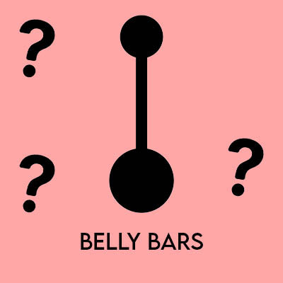 Cherry Diva Jewellery Assortment Belly Bars Mystery Goodie Bag - 3 Pieces Of Jewellery