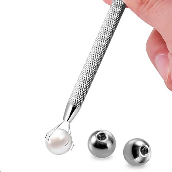 Cherry Diva Piercing Tools Push In Ball Pick Up Piercing Forceps