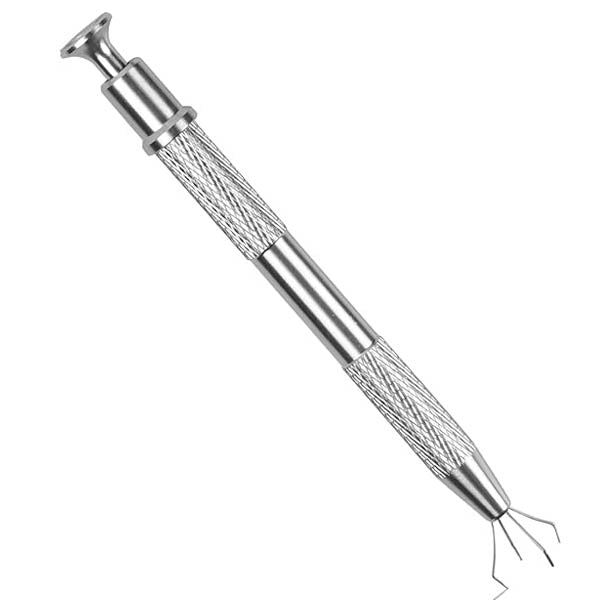 Cherry Diva Piercing Tools Silver Push In Ball Pick Up Piercing Forceps