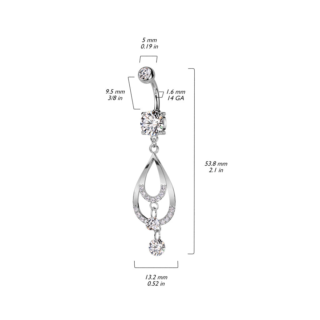 Teardrop belly online ring