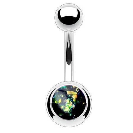 Black opal deals belly button ring