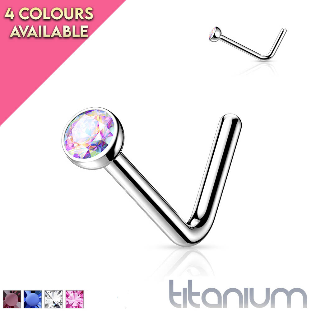 Nose piercing l on sale bar