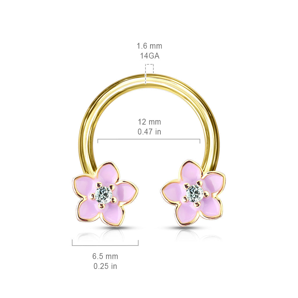 Rose gold sale circular barbell